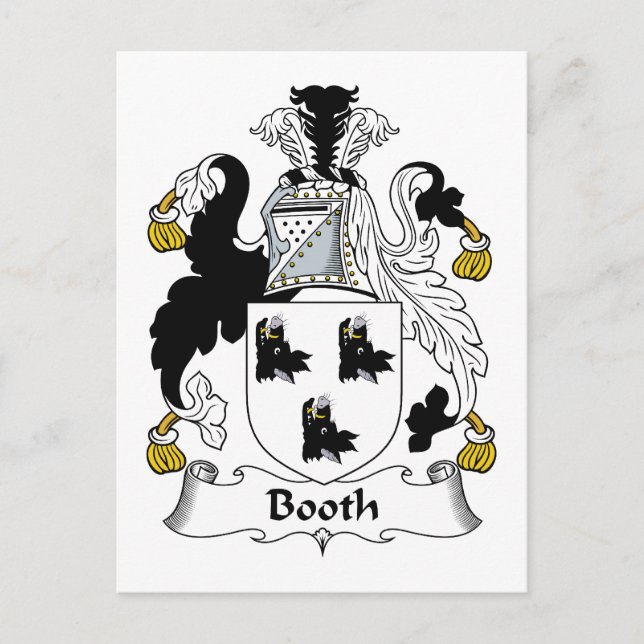 Booth Family Crest Postcard (Front)