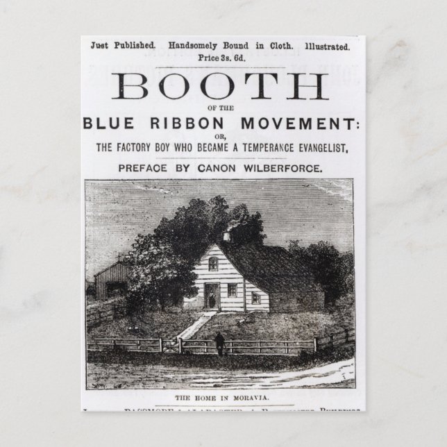 Booth of the Blue Ribbon Movement, 1883 Postcard (Front)