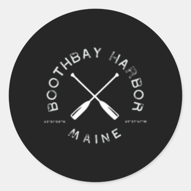 Boothbay Harbor Maine Classic Round Sticker (Front)