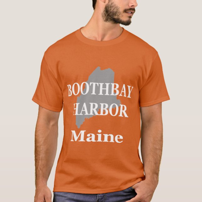 Boothbay Harbor Maine State City and Town Pride T-Shirt (Front)