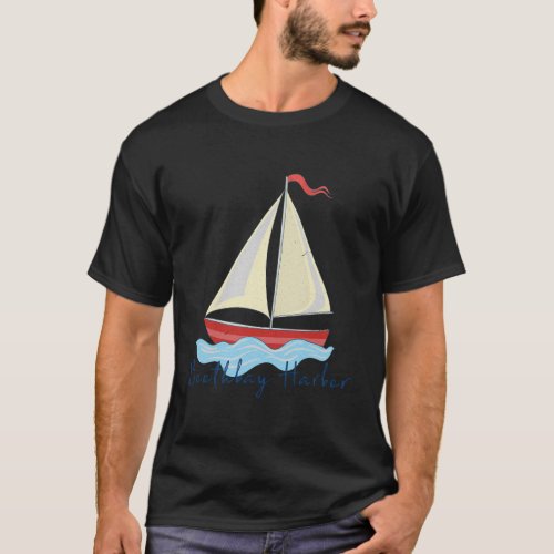 Boothbay Harbor Sailing Sail Boat Nautical Regatta T_Shirt