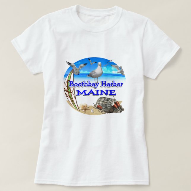 Boothbay Harbor T-Shirt (Design Front)