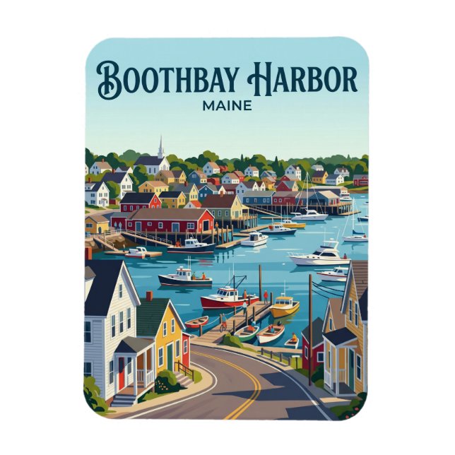 Boothbay Harbor USA Magnet (Vertical)