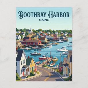 Boothbay Harbor USA Postcard
