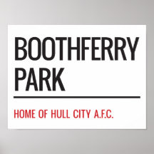 Boothferry Park Stadium Street Sign