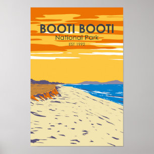 Booti Booti National Park Australia Vintage Poster