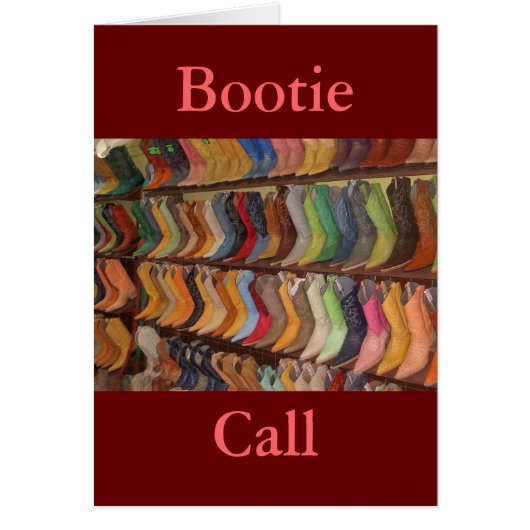 Bootie Call Cards (Front)