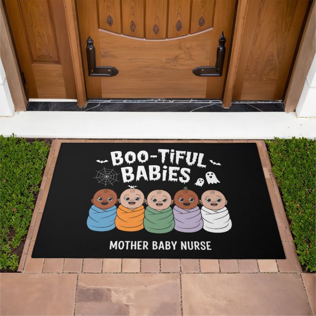 Bootiful Babies Mother Baby Nurse Halloween  Doormat (Outdoor)