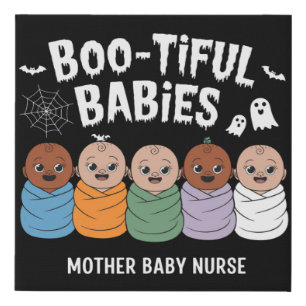 Bootiful Babies Mother Baby Nurse Halloween  Faux Canvas Print