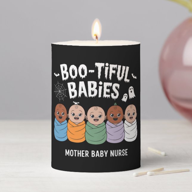 Bootiful Babies Mother Baby Nurse Halloween  Pillar Candle (In Situ)