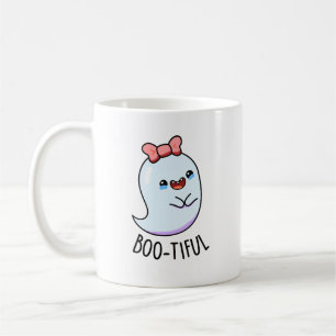 Bootiful Funny Girly Halloween Ghost Pun Coffee Mug