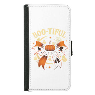 Bootiful Funny Halloween Coquette Bow Pumpkin Samsung Galaxy S5 Wallet Case