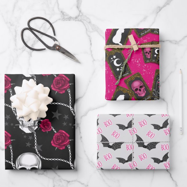 Bootiful Gothic Wrapping Paper Sheets (Front)