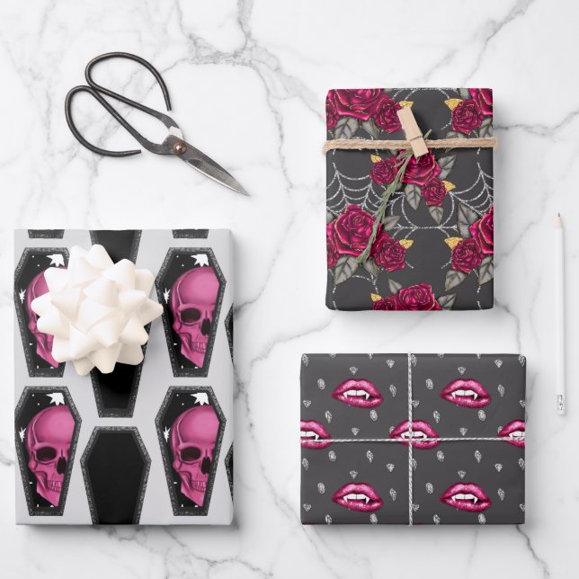 Bootiful Gothic Wrapping Paper Sheets (Front)