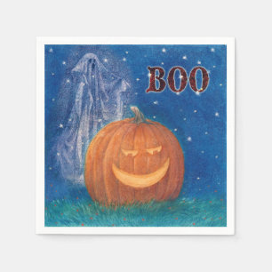 Bootiful Halloween Big Pumpkin & Ghost Napkins