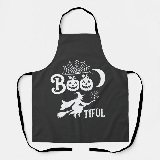 Bootiful Halloween Witch Moon Design_1 Apron (Front)