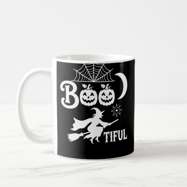 Bootiful Halloween Witch Moon Design_1 Coffee Mug (Left)