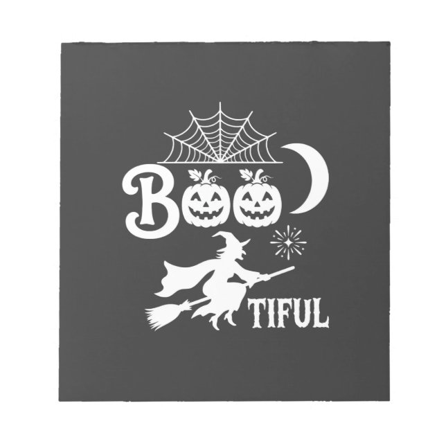 Bootiful Halloween Witch Moon Design_1 Notepad (Front)