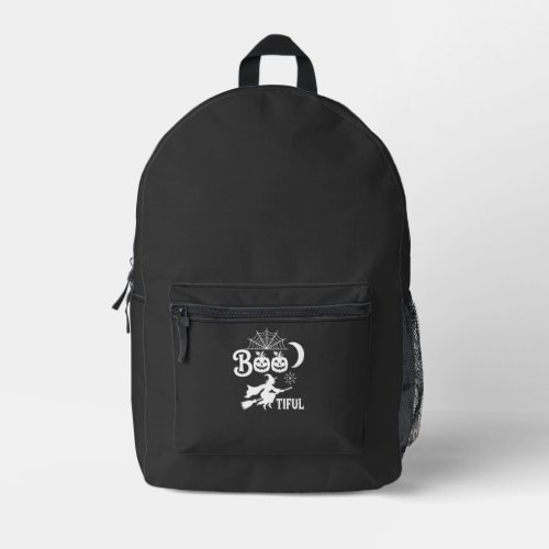 Bootiful Halloween Witch Moon Design_1 Printed Backpack