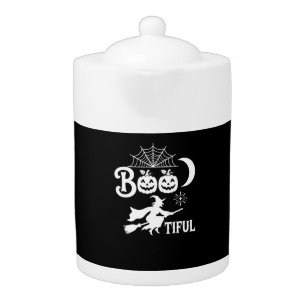Bootiful Halloween Witch Moon Design_1 Teapot
