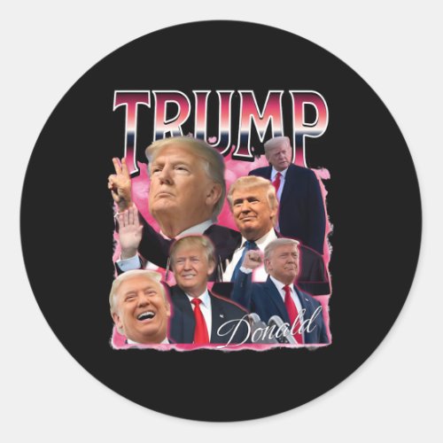Bootleg Funny Trump 2024 Convicted Felon  Classic Round Sticker