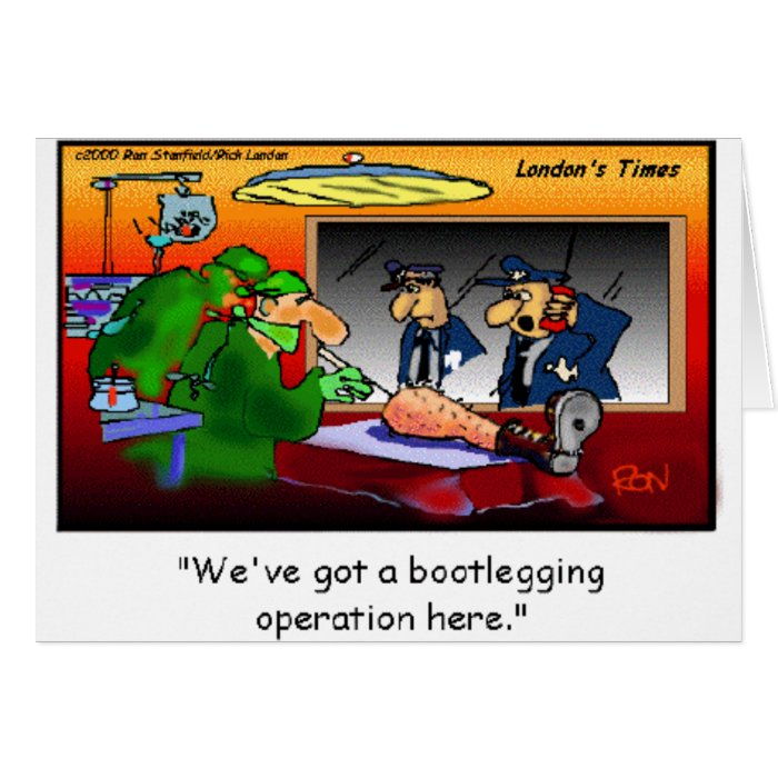 Bootleg Operation Funny Cartoon Tees & Gifts Card