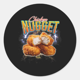 Bootleg Rap Funny Chicken Nugget Vintage 90s _1 Classic Round Sticker