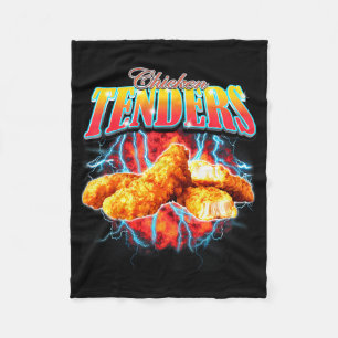 Bootleg Rap Funny Chicken Tenders Vintage 90s Heav Fleece Blanket
