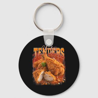 Bootleg Rap Vintage 1990s Chicken Tenders Funny Me Keychain