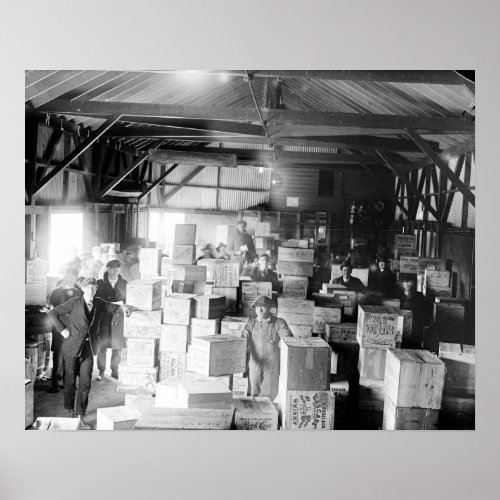 Bootleg Whiskey Warehouse 1920 Vintage Photo Poster