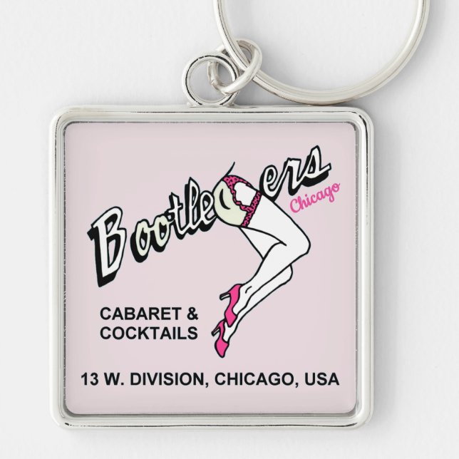 Bootleggers Cabaret and Cocktails, Chicago, IL Keychain (Front)