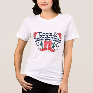 Boots And Bachelorettes Western Party Tri-Blend Shirt