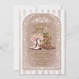 Boots and Bling Cowboy Cowgirl Couples Shower Invitation