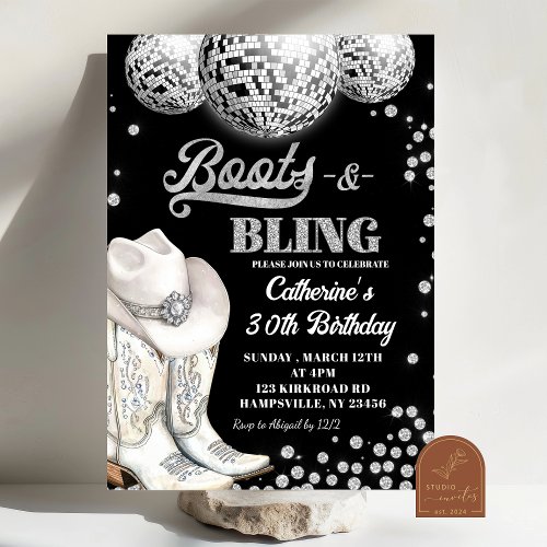 Boots and Bling Silver Birthday Party