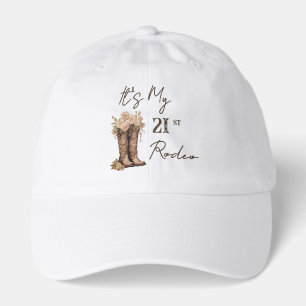 Boots and Blush Western My 21st Rodeo Birthday Hat