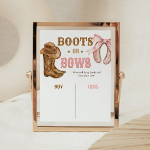 Boots and Bows Gender Reveal Sign