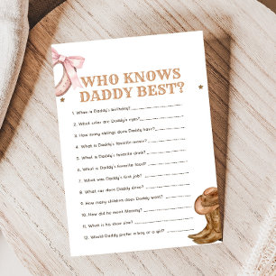 Boots and Bows Gender Reveal Who knows Game