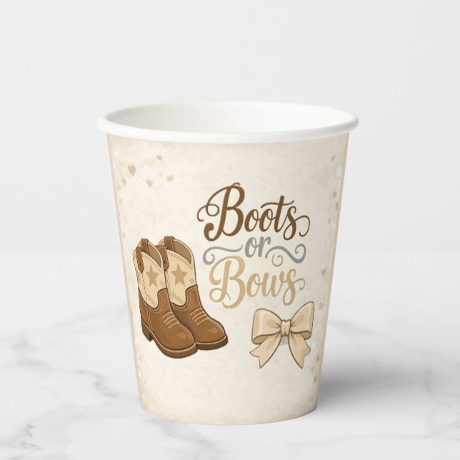 Boots and Bows Paper Cup (Front)