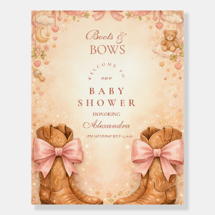 Boots And Bows Western Baby Shower Foam Board
