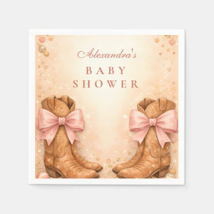 Boots And Bows Western Baby Shower Napkins