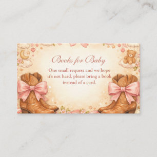 Boots And Bows Western Books for Baby Enclosure Card