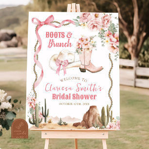 Boots and Brunch Bridal Shower Welcome Sign