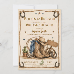 Boots and Brunch Western Bridal Shower Invitation