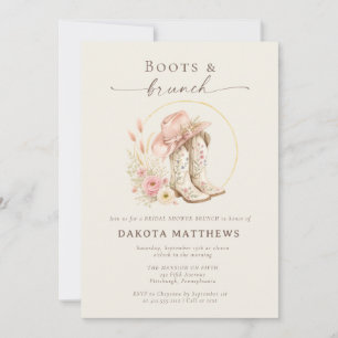 Boots and Brunch Western Floral Bridal Shower  Invitation