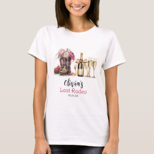 Boots and Bubbles Bridal Shower Last rodeo T-Shirt