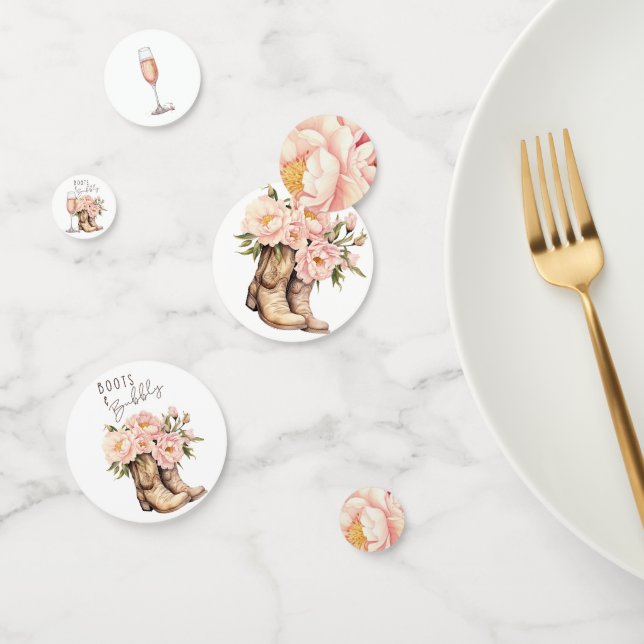 Boots and Bubbly Bridal Shower Confetti (Group)