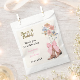 Boots and Bubbly Bridal Shower Favor Bag