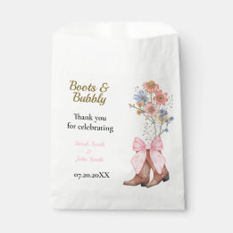 Boots and Bubbly Bridal Shower Favor Bag