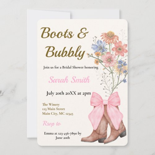 Boots and Bubbly Bridal Shower