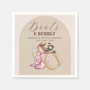  Boots and Bubbly Bridal Shower Napkins